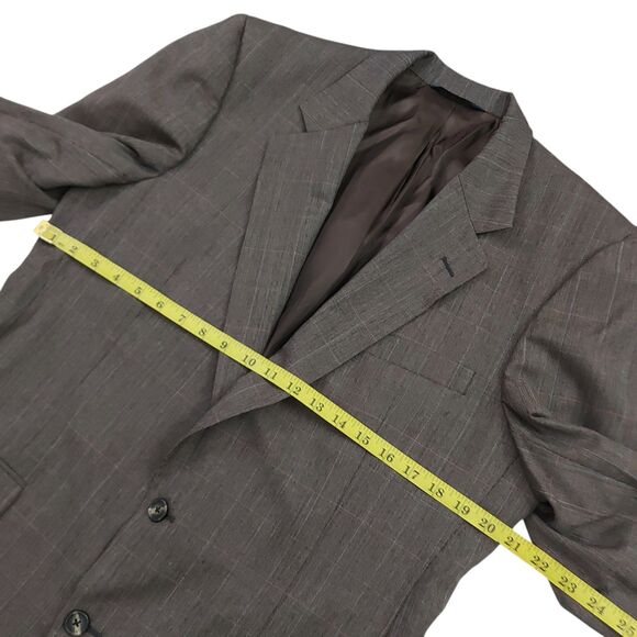Vintage Burberrys' Sport Blazer Jacket Coat 40R Gray Two Button Checks Wool - Picture 9 of 14